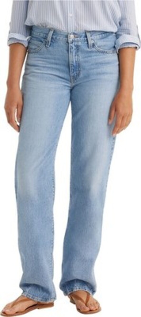 Levi's Mid Rise Cotton 94 Baggy Jeans Women's 29 Riveting Belt Loops Zip Closure